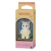 White Persian Cat Baby Figure - Sylvanian Families with Moveable Head