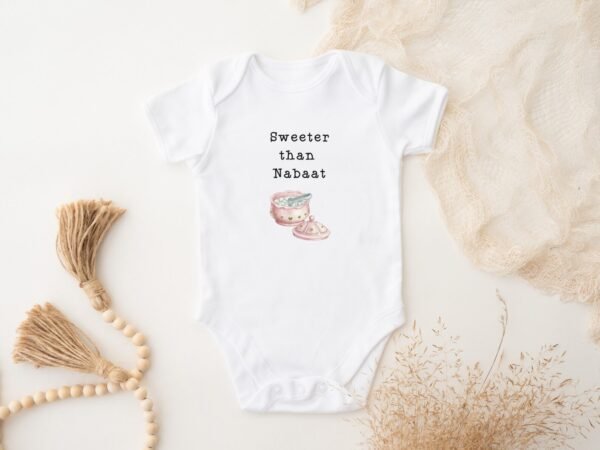 Sweeter than Nabaat Baby Onesie Persian Baby Gift Persian Baby Shower Gift Farsi Onesie Iranian Baby Gift Farsi Baby Gift Persian Made in US