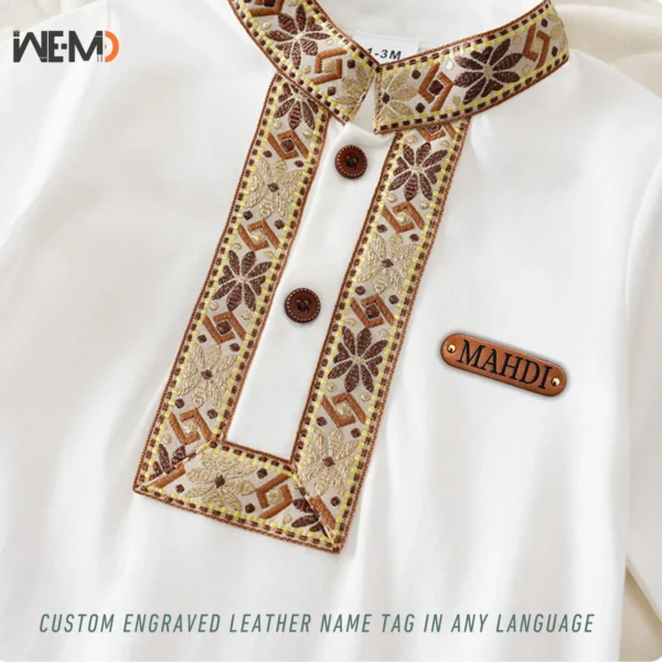 Baby suit & Eid Wear, First Ramadan Gift, Baby Gift, Ramadan onesie Romper, Muslim Baby Outfit, Custom Name Tag for Baby Shower,