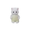 White Persian Cat Baby Figure - Sylvanian Families with Moveable Head