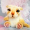 Leo the Kitten Persian cat yellow kitty OOAK - cute art doll kitten - *AVAILABLE*