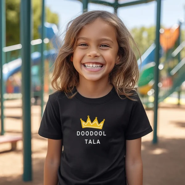 Doodool Tala Toddler Short Sleeve Tee Funny Persian Shirt for Persian Toddler Shirt Doodool Tala Shirt for Boy Funny Farsi Gifts Made in USA