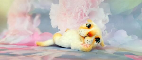 Leo the Kitten Persian cat yellow kitty OOAK - cute art doll kitten - *AVAILABLE*