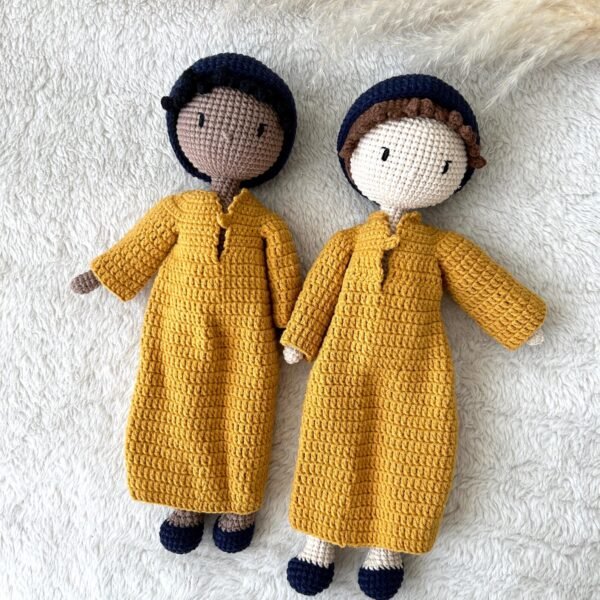 Handmade Muslim Baby Amigurumi Doll: Organic Cotton Ramadan Gift