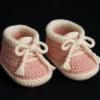 Handmade Crochet Baby Booties | Turquoise & White, Newborn Gift