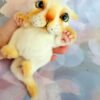 Leo the Kitten Persian cat yellow kitty OOAK - cute art doll kitten - *AVAILABLE*