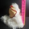 Vintage Walmart Persian White Cat 9" Plush Wearing Straw Hat Red Satin Neck Bow