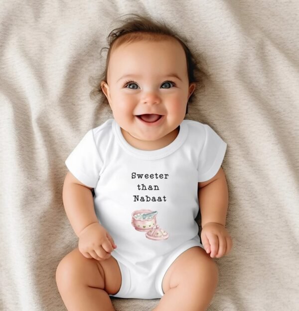 Sweeter than Nabaat Baby Onesie Persian Baby Gift Persian Baby Shower Gift Farsi Onesie Iranian Baby Gift Farsi Baby Gift Persian Made in US