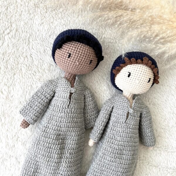 Handmade Muslim Baby Amigurumi Doll: Organic Cotton Ramadan Gift