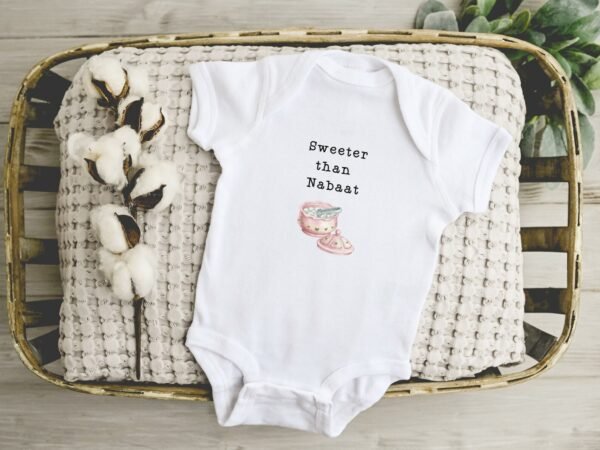 Sweeter than Nabaat Baby Onesie Persian Baby Gift Persian Baby Shower Gift Farsi Onesie Iranian Baby Gift Farsi Baby Gift Persian Made in US