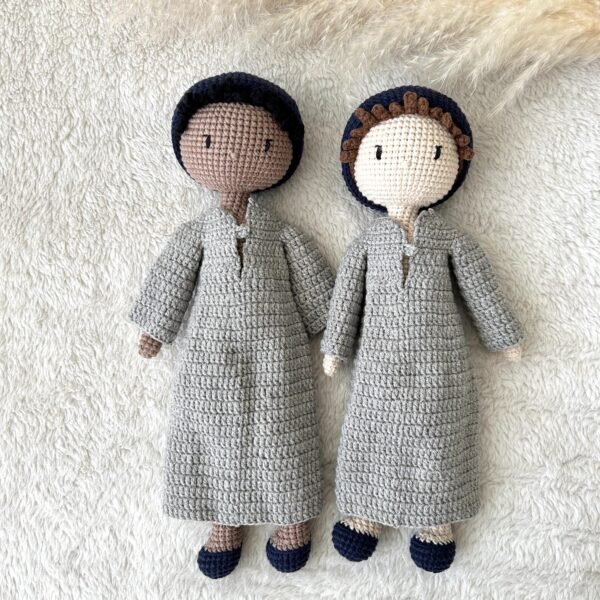 Handmade Muslim Baby Amigurumi Doll: Organic Cotton Ramadan Gift