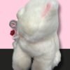 Vintage Russ Caress Soft Pet White Cat with Mouse holding a Red Flower. Probably from the 90's. Cute one! Still has its tag on an ear.