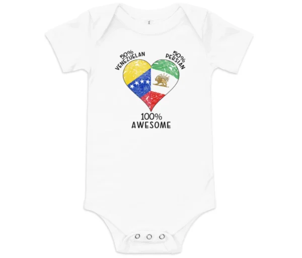 Custom Persian Baby Bodysuit: Made in USA